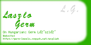 laszlo germ business card